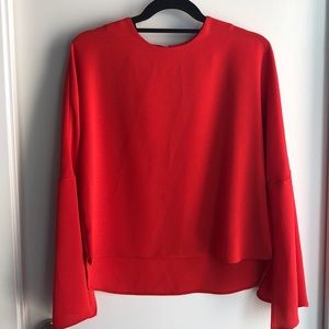 Topshop Bell Sleeve Blouse